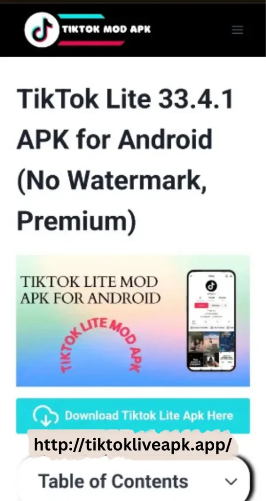 TikTok Lite MOD APK 2026 (No Watermark/Premium Features) 15 Start here the app