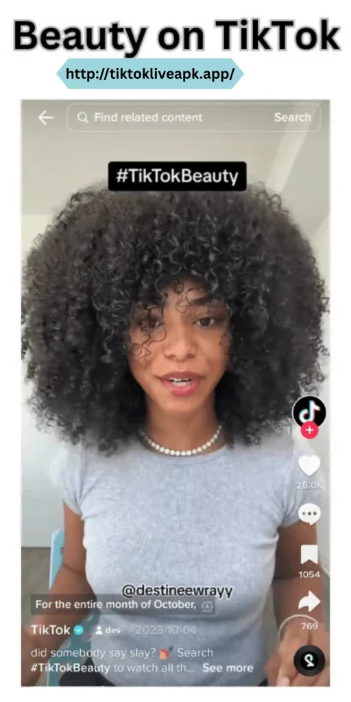 TikTok MOD APK v44.6.1(1M Followers/Unlimited Coins) 2026 6 Beauty on TikTok Screenshot